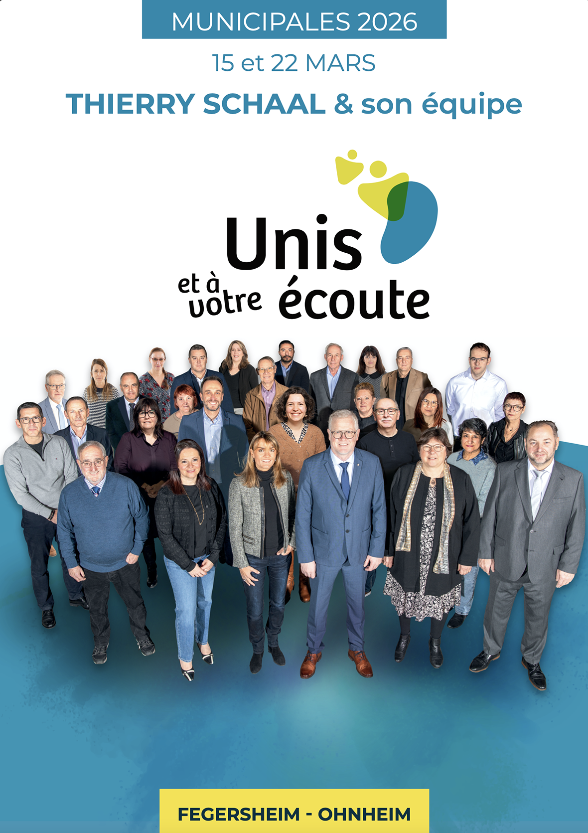 Affiche de campagne pour les municipales 2026